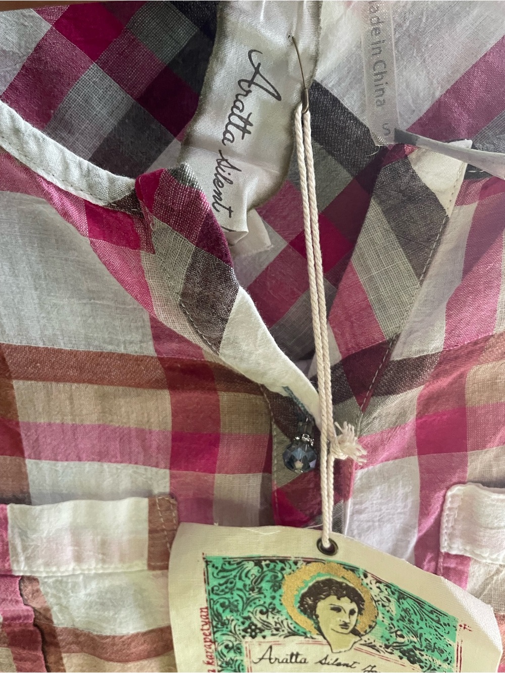 NWT ARATTA size Small Beautiful boutique sleeveless button top classy & elegant - Picture 4 of 5